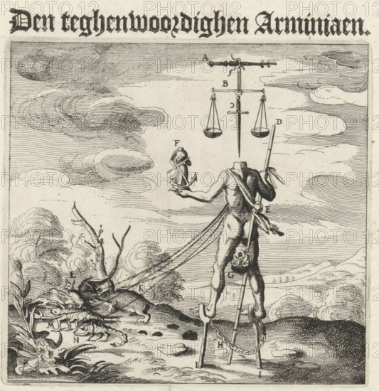 Caricature of the Arminians, The Present Arminian, cartoon, print, Caricature of the Arminians