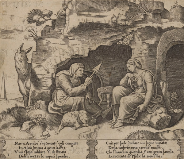 Lucius listens to the story of Amor and Psyche, Story of Amor and Psyche, print, Series number, 1,