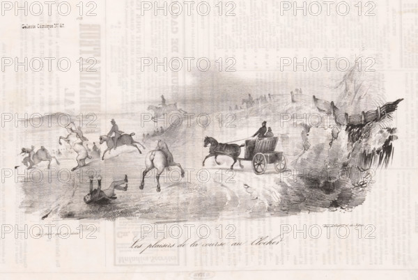 The fun of the horse race, Horse race in the field, Comic events from everyday life, Comic gallery,