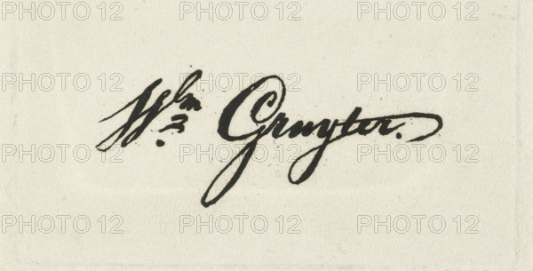 Signature of Willem Gruyter, print, printmaker: Willem Gruyter jr., Amsterdam, 1832 - 1880, paper,