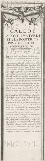 Siege of La Rochelle, September 1627-October 1628 (text, top-left section), Callot a tout lunivers