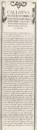 Siege of Saint Martin on the Île de Ré, July-November 1627 (text, top-right part), Callotus