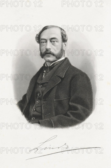 Portrait of Lintz, print, printmaker: Dirk Jurriaan Sluyter, Amsterdam, 1826 - 1886, paper, steel
