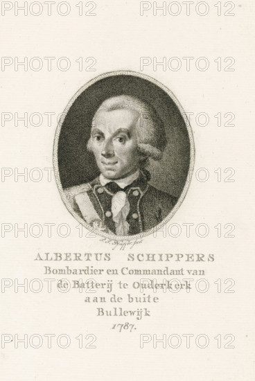 Portrait of Albertus Schippers, print, printmaker: François Joseph Pfeiffer (I), Amsterdam, 1787,
