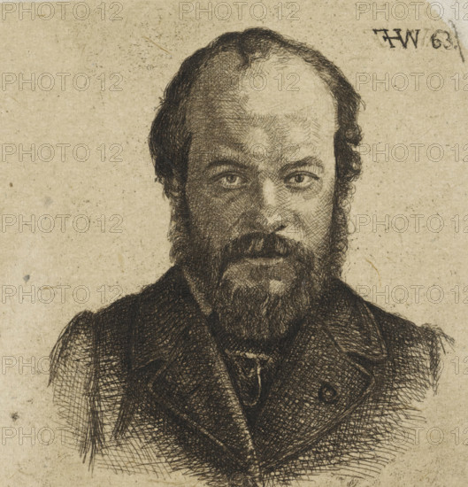 Portrait of Jan Weissenbruch, print, Portrait of the artist Jan Weissenbruch, older brother and