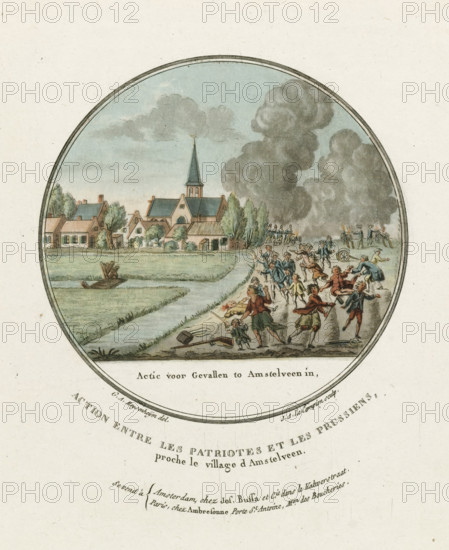 Attack on Amstelveen, 1787, Action for Fallen to Amstelveen in, Action between the Patriots and the