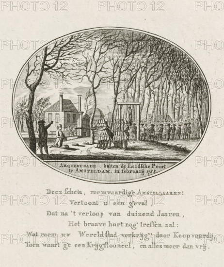 Arquebusade, outside the Leidse Poort in Amsterdam, in February 1788, Executions outside the