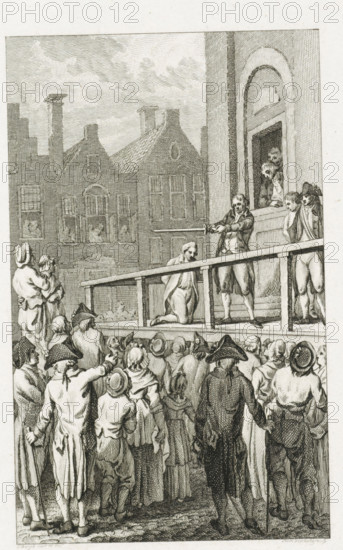 Execution of Mayor Cornelis van der Burgh in Leeuwarden, 1789, print, Execution of Cornelis van der
