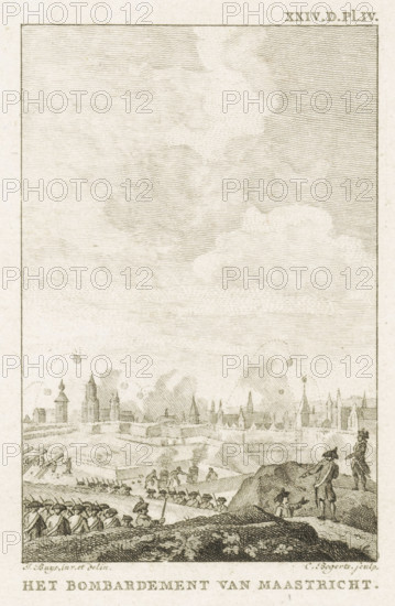 The Bombardment of Maastricht, Bombardment of Maastricht, 1793, print, Bombardment of Maastricht by