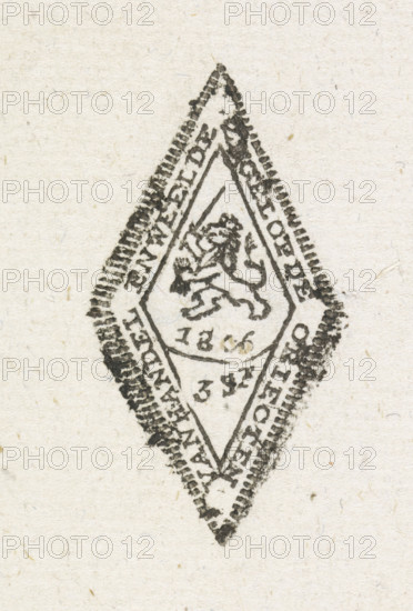 Seal on objects of trade and luxury, Seal, 1806, print, Separate impression of a diamond-shaped