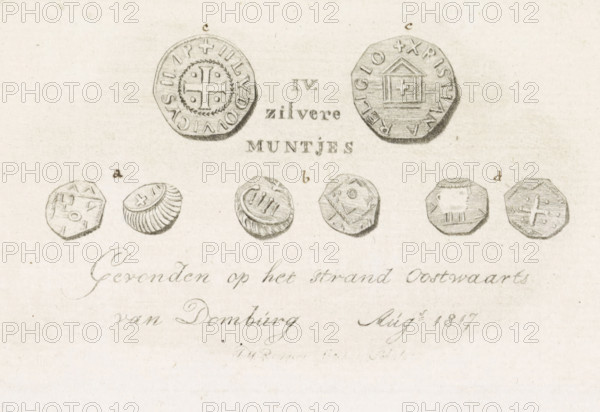 Silver coins found on the beach near Domburg, 1817, IV. silver coins Found on the beach East of