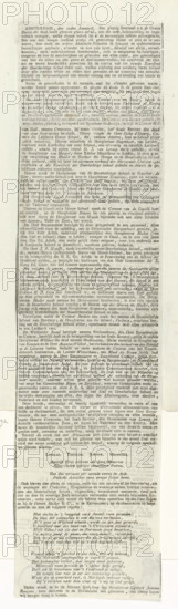 Newspaper clippings about the second centenary of the Athenaeum Illustre in Amsterdam, 1832, text