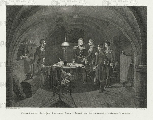 General Gérard visits General Chassé in the Citadel of Antwerp, 1832, Chassé is visited in his
