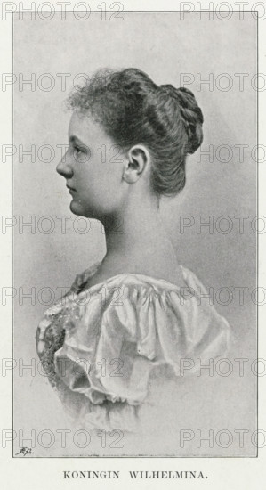 Portrait of Wilhelmina, Queen of the Netherlands, photomechanical print, Portrait of Wilhelmina.