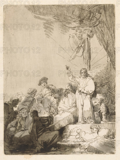 Raising of Lazarus, print, printmaker: Johann Daniel Laurentz, Germany (possibly), after drawing by