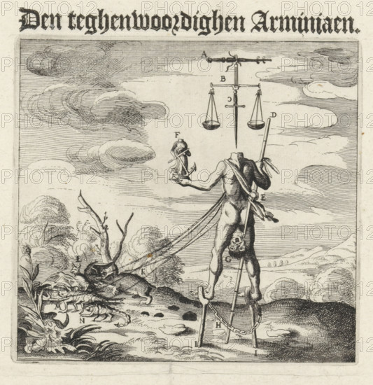 Caricature of the Arminians, The Present Arminian, cartoon, print, Caricature of the Arminians