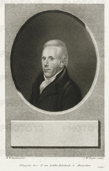 Portrait of Jan Konijnenburg, print, Round portrait of Jan Konijnenburg, minister and professor at