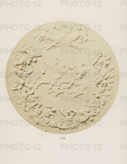 Commemorative medal in memory of the Battle of Waterloo with the Duke of Wellington and Gebhard von