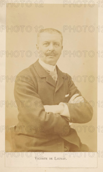 Vicomte De Launay, Portrait of Alphonse de Launay, photograph, page, c. 1881 - in or before 1891,