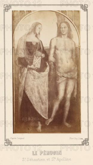 Photo reproduction of the painting Saint Sébastien et sainte Apolline by Pietro Perugino, Le