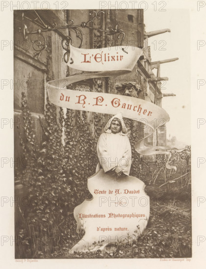 Monk in front of a church, page, photomechanical print, photographer: Henri Magron, France, cliché