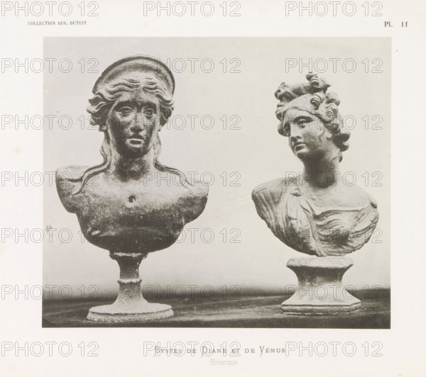 Bustes de Diane et de Vénus, Busts of Diana and Venus, page, photomechanical print, number: 'Pl.