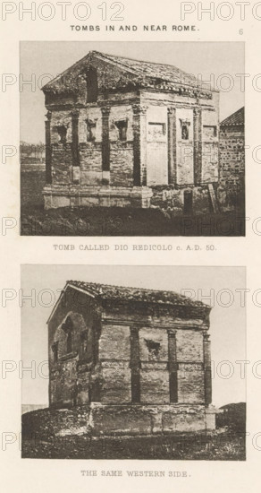 Tomb called Dio Redicolo c. AD 50. The same western side, Twice a view of the Cenotafio di Annia
