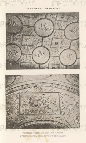 Decoration of a tomb on the Via Latina in Rome, Painted tomb on the Via Latina. Mythological