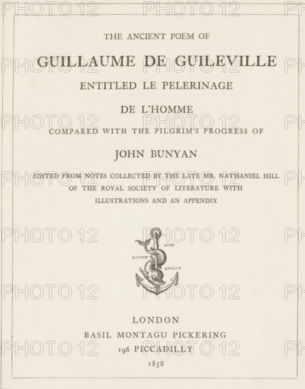Photo reproduction of a portrait of John Bunyan, Portrait of John Bunyan, photograph, reproduction,