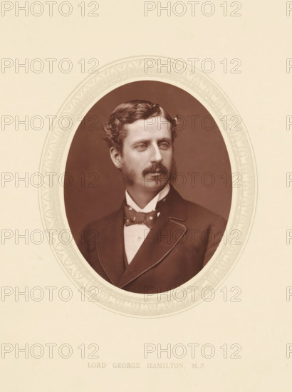 Lord George Hamilton, MP, page, photomechanical print, photographer: Lock & Whitfield, cliché