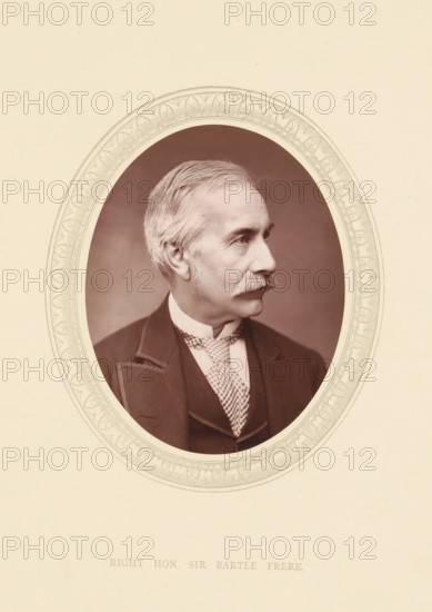 Right. hon. Sir Bartle Frere, page, photomechanical print, photographer: Lock & Whitfield, cliché