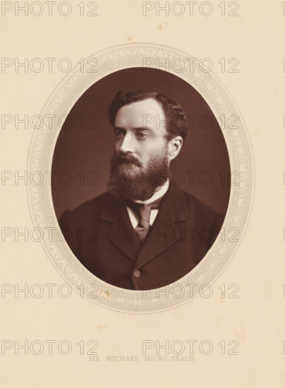 Sir Michael Hicks-Beach, page, photomechanical print, photographer: Lock & Whitfield, cliché maker: