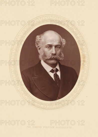 Sir Joseph William Bazalgette, page, photomechanical print, photographer: Lock & Whitfield, cliché