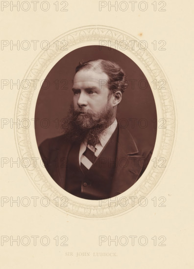 Sir John Lubbock, page, photomechanical print, photographer: Lock & Whitfield, cliché maker: