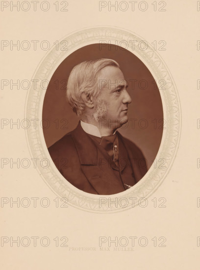 Professor Max Müller, page, photomechanical print, photographer: Lock & Whitfield, cliché maker:
