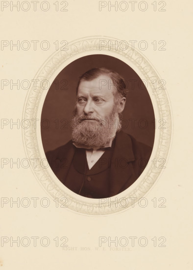 Right hon. WE Forster, page, photomechanical print, photographer: Lock & Whitfield, cliché maker: