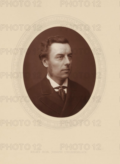 Right hon. Joseph Chamberlain, page, photomechanical print, photographer: Lock & Whitfield, cliché