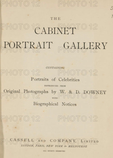 The cabinet portrait gallery containingg portraits of celebrities reproduced from original