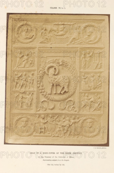 Leaf of a book-cover of the sixth century, Ivory book cover from the 6th century with scenes from
