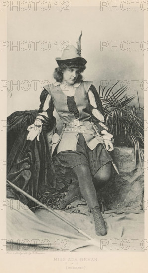 Miss Ada Rehan (Rosalind), page, photomechanical print, photographer: Alexander Bassano, cliché