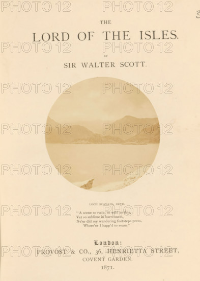 Loch Scavaig, Skye, photograph, page, inscription: ''A scene so rude, to roam.'', photographer: