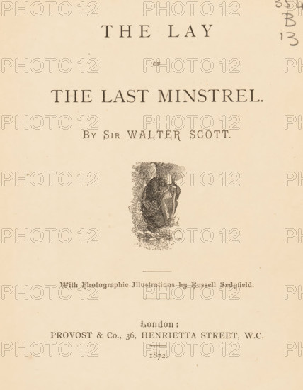The lay of the last minstrel, book, inscription: 'Third prize for Impro..., awarded to Ada C.