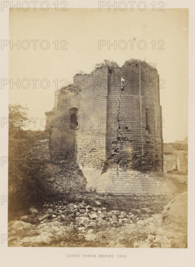Ruin of Lunn's Tower of Kenilworth Castle, Lunn's Tower (before 1200), photograph, page, Kenilworth