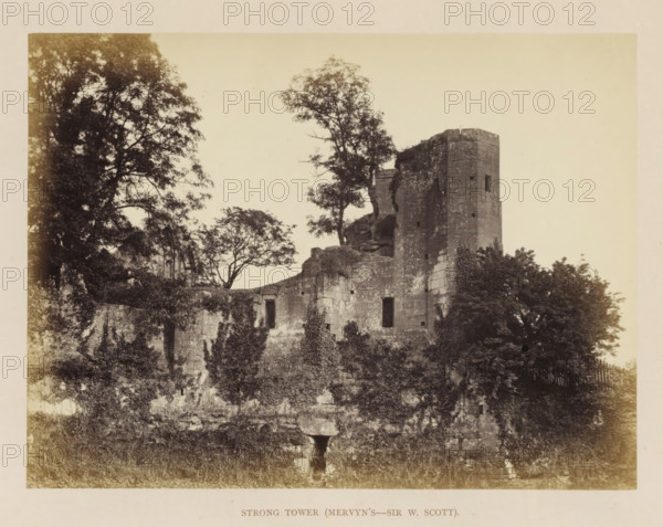 View of the ruins of the Strong Tower of Kenilworth Castle, Strong Tower (Mervyn's-Sir W. Scott),