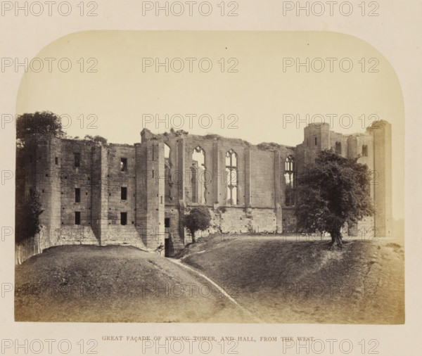 Great facade of Stong Tower, and Hall, from the west, View of the ruins of the facade of Kenilworth