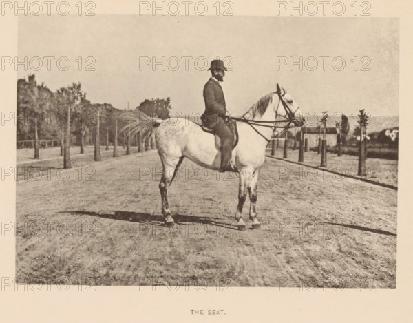 Man on a horse, The seat, page, photomechanical print, cliché maker: Römmler & Jonas, Dresden, c.