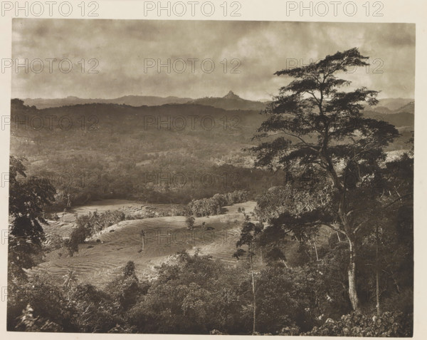 Scenery of the rural areas of Kandy district, Sri Lanka, page, photomechanical print, title: