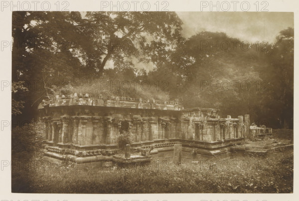 Ruins of the Dalada Maligawa temple at Polonnaruwa, Sri Lanka, page, photomechanical print, title: