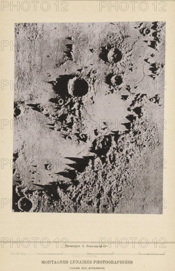 Montagnes lunaires photographiées, Plaster model, representing the surface of the Moon, page,