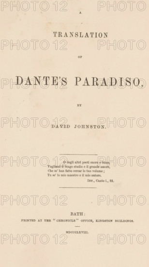 Translation of Dante's Paradiso, book, writer (clerical worker): Dante Alighieri, writer (clerical
